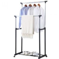 Double Pole Cloth Rack - 4 feet - Adjustable